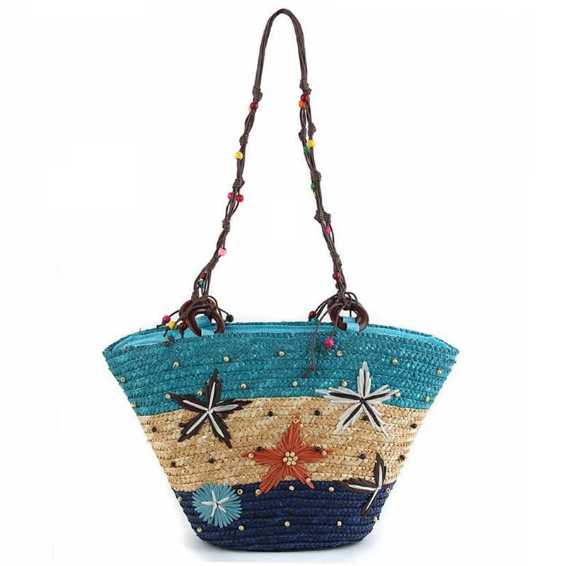 Grand Sac De Plage Famille XL - Léger, Compact, En Maille Avec Fermeture - 35x33x16 Cm, 18,5L - Marron