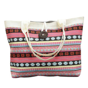 Sac De Plage Ethnique Rouge