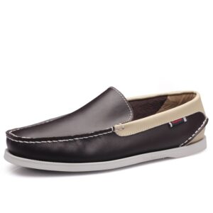 Chaussure Bateau Marron Foncé Sans Lacets