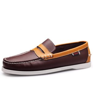 Chaussure Bateau Marron Sans Lacets